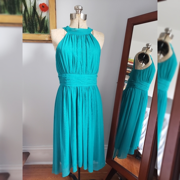 Teal high-low dress - Picture 2 of 7